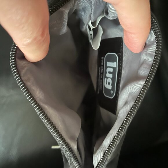 New Lug Skipper Crossbody Bag Black Quilted Adjustable Strap - Picture 3 of 5